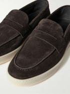 Canali - Suede Penny Loafers - Brown
