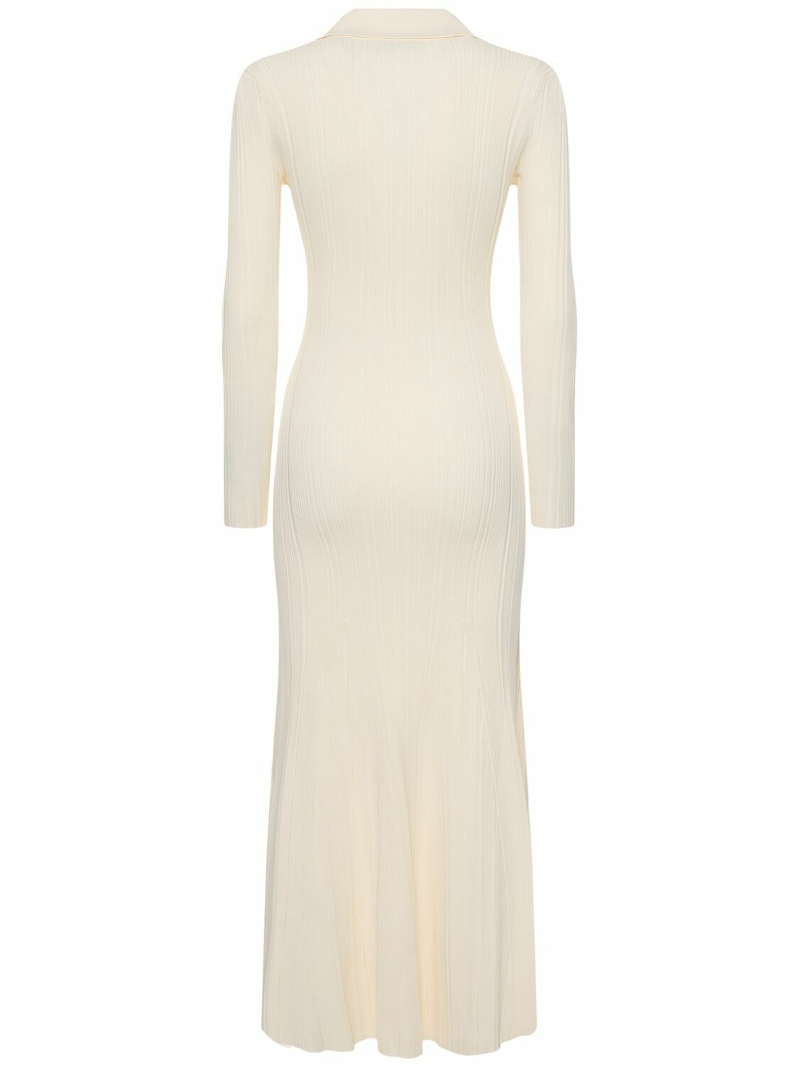 SELF-PORTRAIT - Viscose Blend Knit Midi Dress Self-Portrait