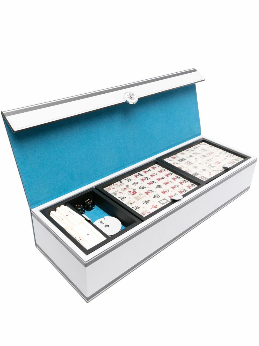 Versace Silver-Tone Barocco Print Mahjong Set
