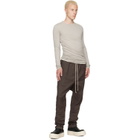 Rick Owens Gray Tower Drawstring Long Trousers