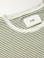 FOLK - Striped Cotton-Jersey T-Shirt - Neutrals