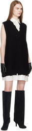 MM6 Maison Margiela Black 'Two in One' Gauge 5 Minidress