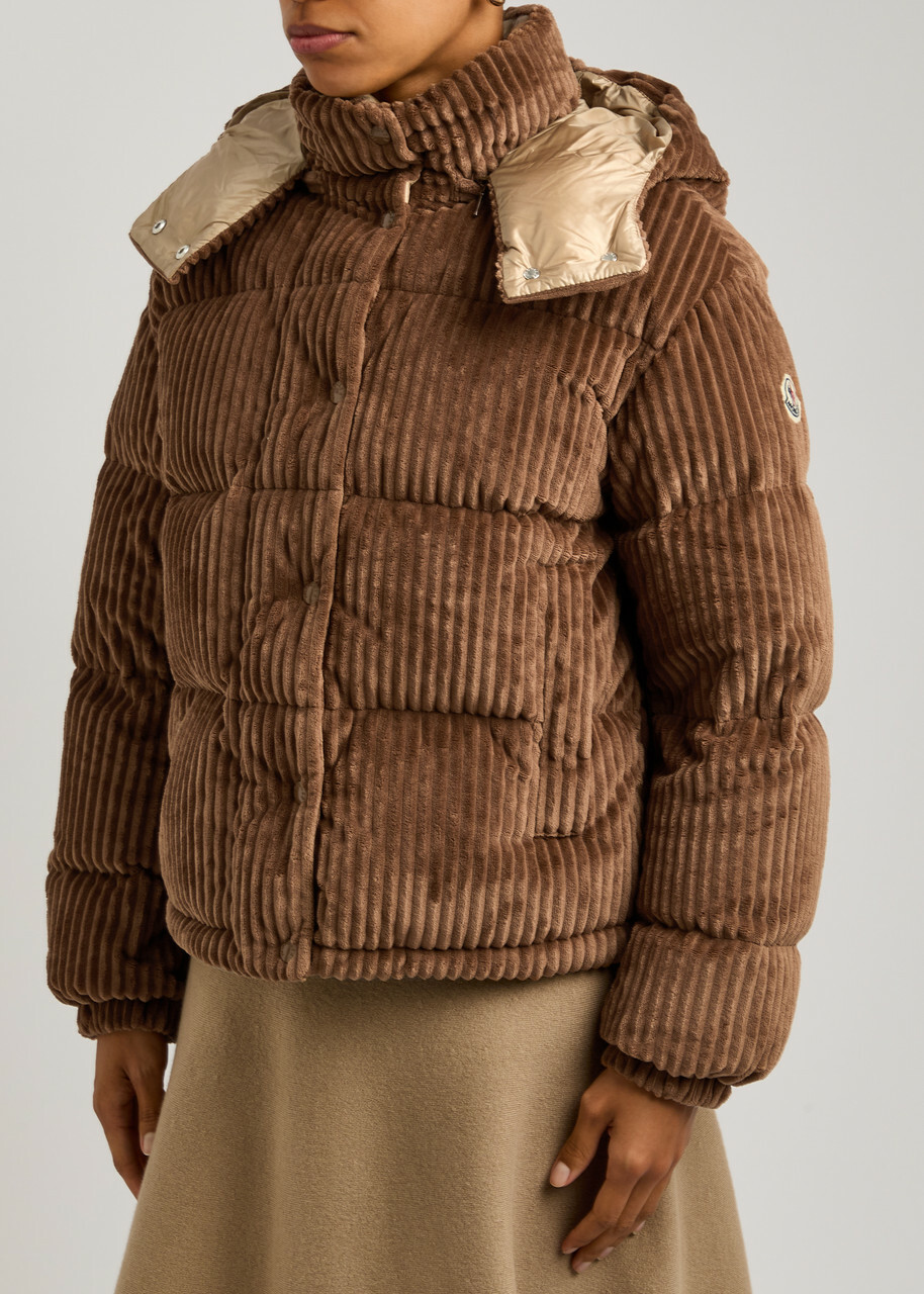 Moncler Daos Quilted Corduroy Jacket Brown Moncler