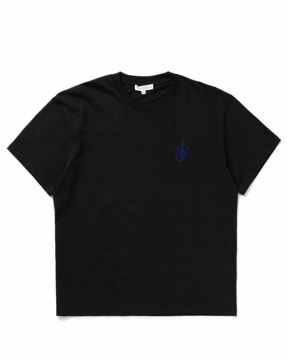 Photo: Jw Anderson Anchor Embroidery Back Print T Shirt Black - Mens - Shortsleeves