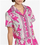 Versace - Baroque cropped pajama top