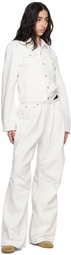 ALAINPAUL White Knee Jeans