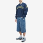 Men's AAPE Jacquard Denim Shorts in Light Blue