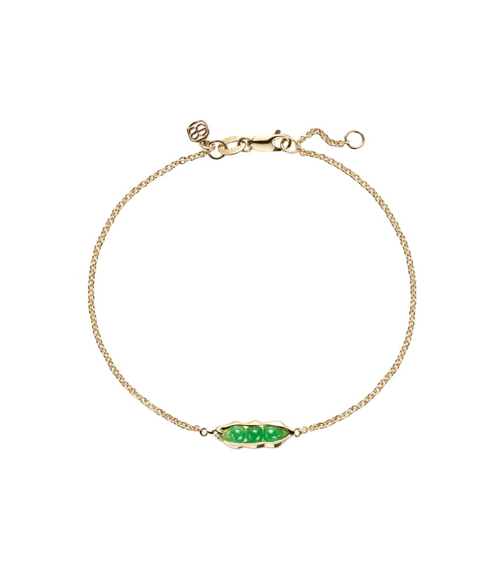 Photo: Sydney Evan Pea Pod 14kt gold bracelet with jades