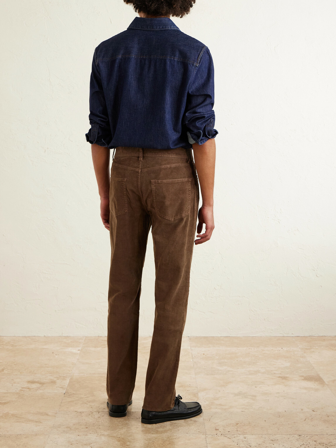 James Perse - Slim-Fit Straight-Leg Cotton-Blend Corduroy Trousers - Brown