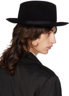 YOHJI YAMAMOTO Black Soft Fedora