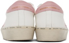 Golden Goose White & Pink Hi Star Sneakers