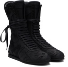 Ann Demeulemeester Black Palne High-Top Boxing Sneakers