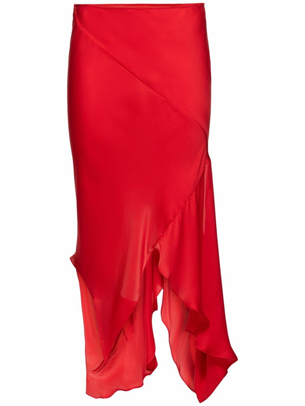 Photo: ACNE STUDIOS Draped Silk Asymmetric Midi Skirt