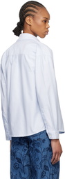 A.P.C. Blue Boyfriend Logo Shirt