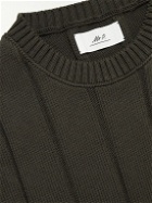 Mr P. - Open-Knit Cotton Vest - Brown