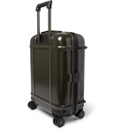 Fabbrica Pelletterie Milano - Globe Spinner 55cm Leather-Trimmed Polycarbonate Carry-On Suitcase - Green