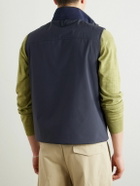 Valstar - Stretch-Jersey Trimmed Padded Shell Gilet - Blue