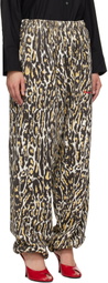 WILLY CHAVARRIA Brown Cheetah Buffalo Sweatpants