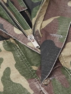 424 - Camouflage-Print Cotton-Ripstop Hooded Jacket - Green