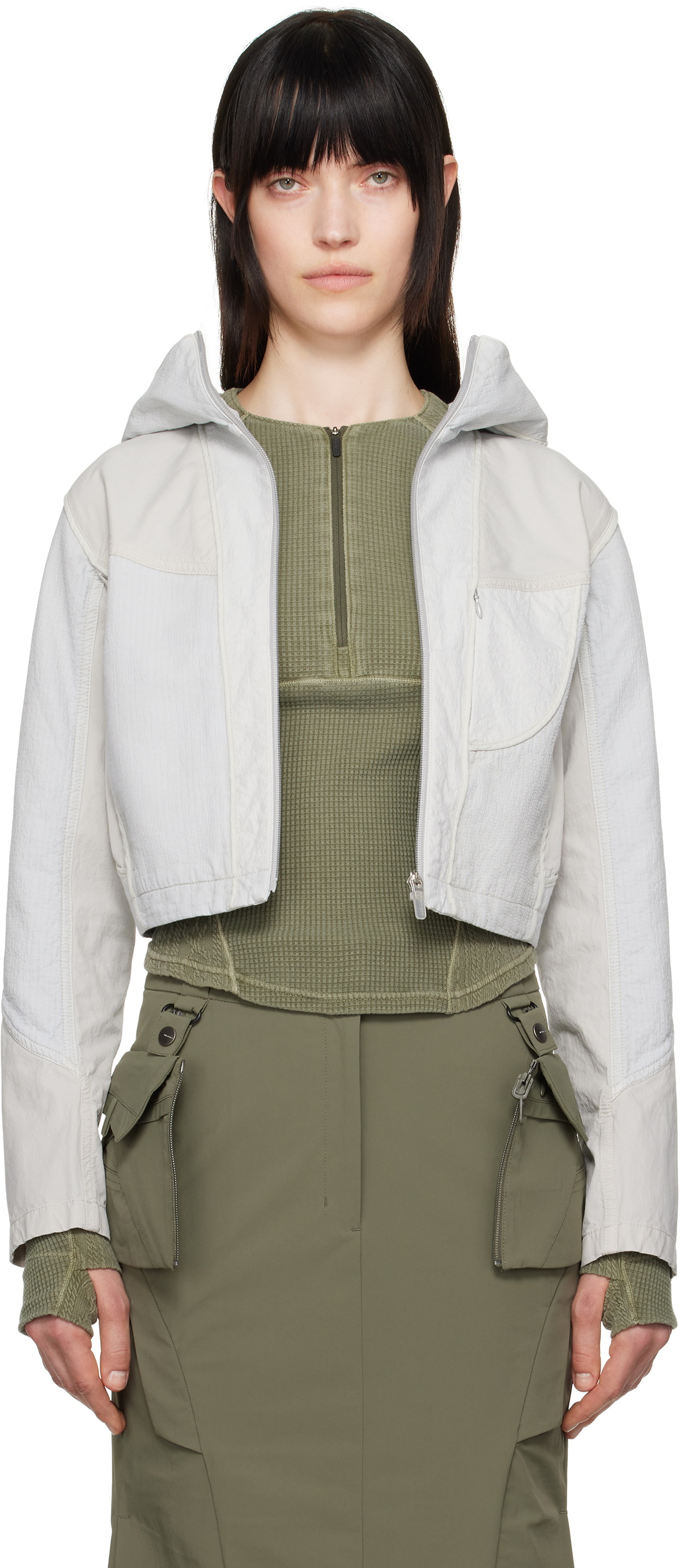 HYEIN SEO Beige Dyed Crop Jacket