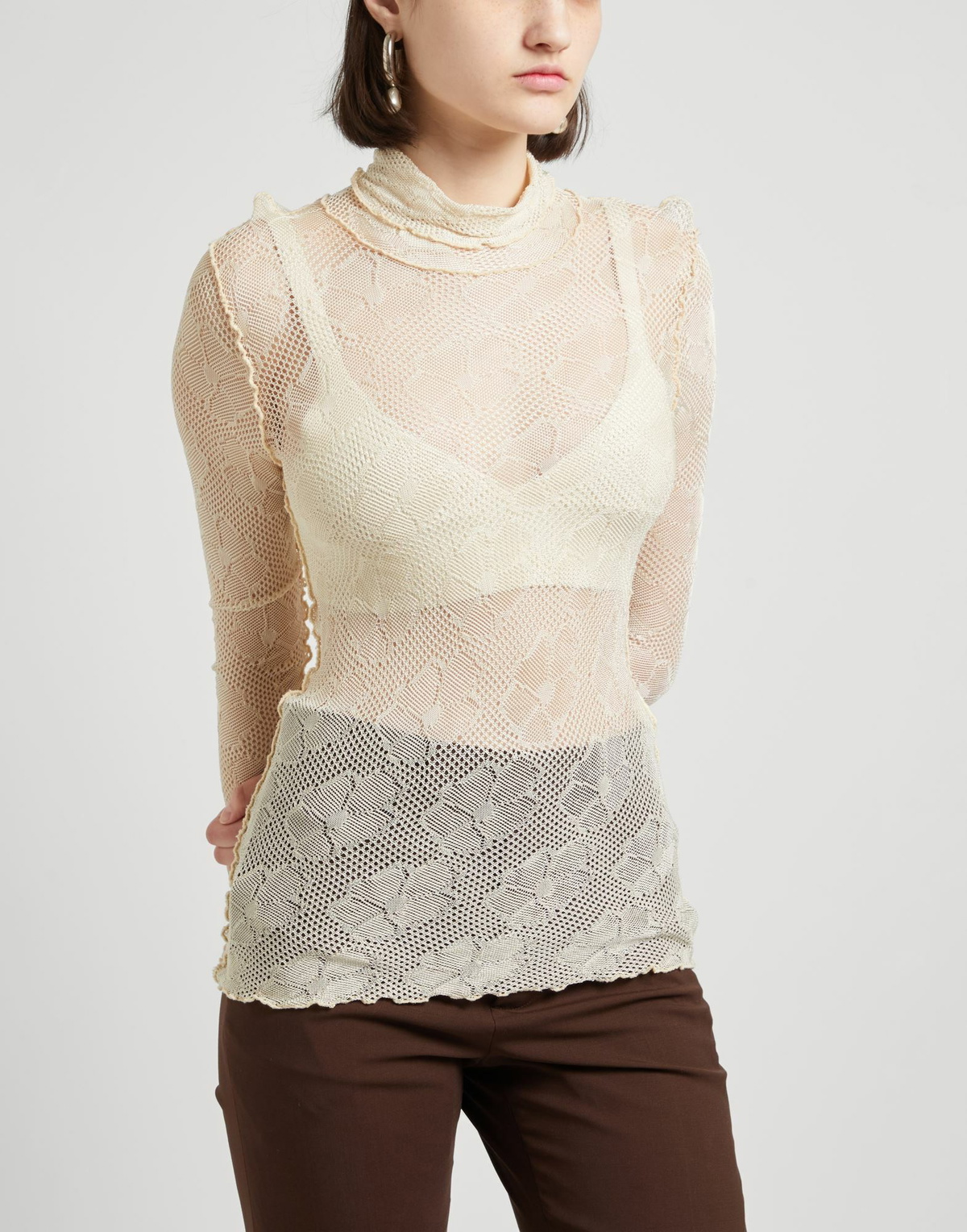 Siedrés Womens Turtleneck in Beige