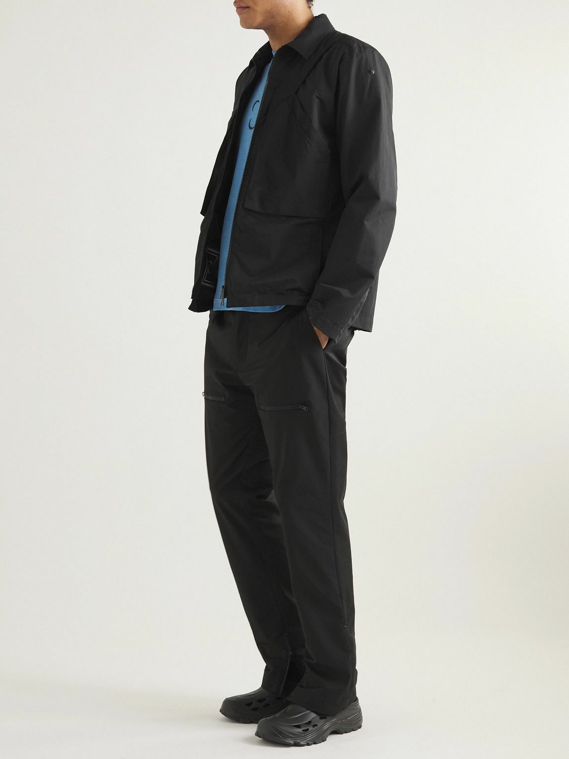 SAIF UD DEEN - Panelled Cotton-Blend Canvas Jacket - Black