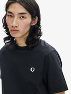 Fred Perry T Shirt Black   Mens