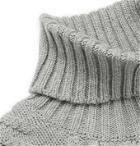 Kiton - Slim-Fit Cable-Knit Cashmere Rollneck Sweater - Gray