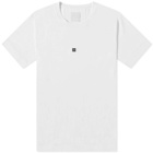 Givenchy Men's Contrast 4G Embroidery T-Shirt in White