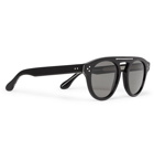 Cutler and Gross - Round-Frame Acetate and Silver-Tone Sunglasses - Men - Black