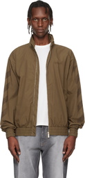 Off-White Khaki Diagonal Cotton Track Jacket
