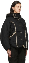 Renli Su Reversible Beige & Black Sherpa Jacket