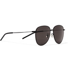 SAINT LAURENT - Round-Frame Metal Sunglasses - Black