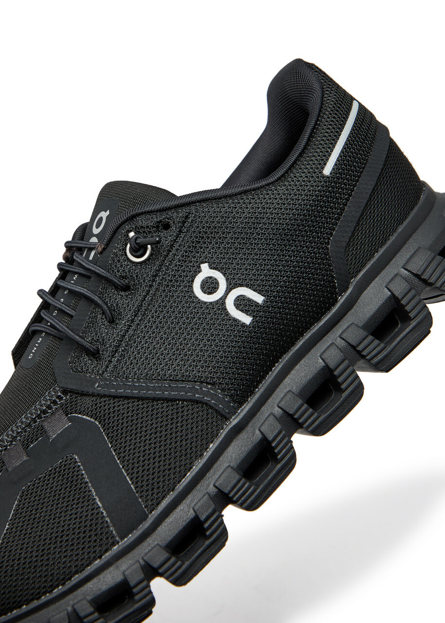 ON Cloud 6 Panelled Mesh Sneakers Black And Silver