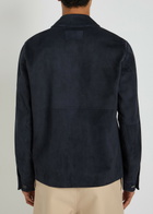 Givenchy Patch Pocket Suede Overshirt Navy