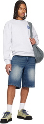 Dime Blue Classic Denim Shorts