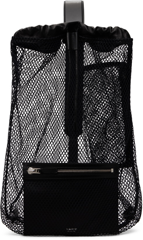Photo: TOM FORD Black Mesh Line Sling Backpack