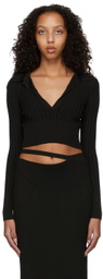 Anna October Black Sandra Knitted Polo