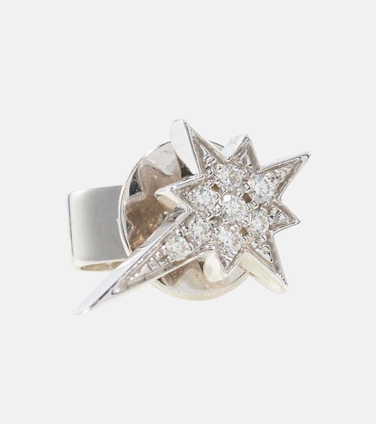 Robinson Pelham North Star Small 14kt gold single earring with diamonds