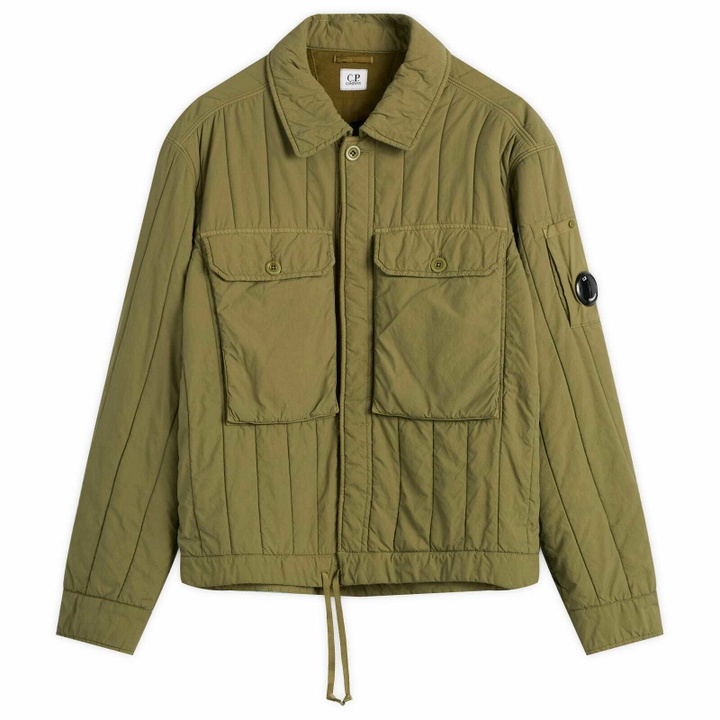 Photo: C.P. Company Men's Garment Dyed Quilted Jacket in Capers