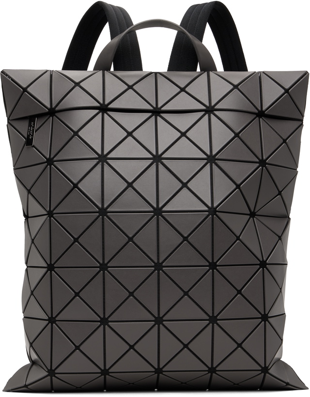 Photo: BAO BAO ISSEY MIYAKE Gray Flat Pack Backpack