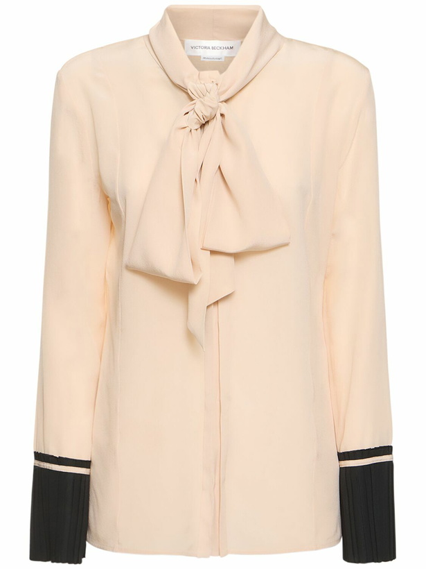 Photo: VICTORIA BECKHAM - Pleated Cuff Detail Silk Shirt