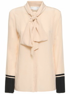 VICTORIA BECKHAM - Pleated Cuff Detail Silk Shirt