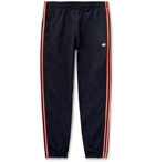 adidas Originals - Tapered Logo-Embroidered Striped Shell Track Pants - Blue