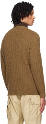 BEAMS PLUS Brown Crewneck Sweater