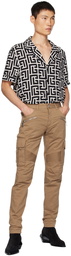 Balmain Beige Paneled Cargo Pants