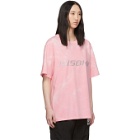 MISBHV Pink and White Tie-Dye Logo Club Wear Solutions T-Shirt
