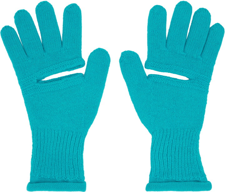 Photo: ISSEY MIYAKE Blue Chunky Wool ACC Gloves