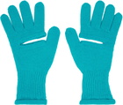 ISSEY MIYAKE Blue Chunky Wool ACC Gloves