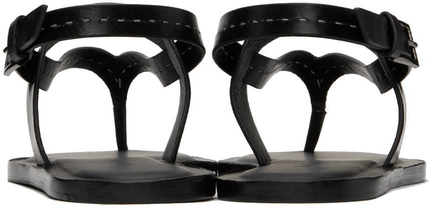 Max Mara Black Thongstitch Sandals
